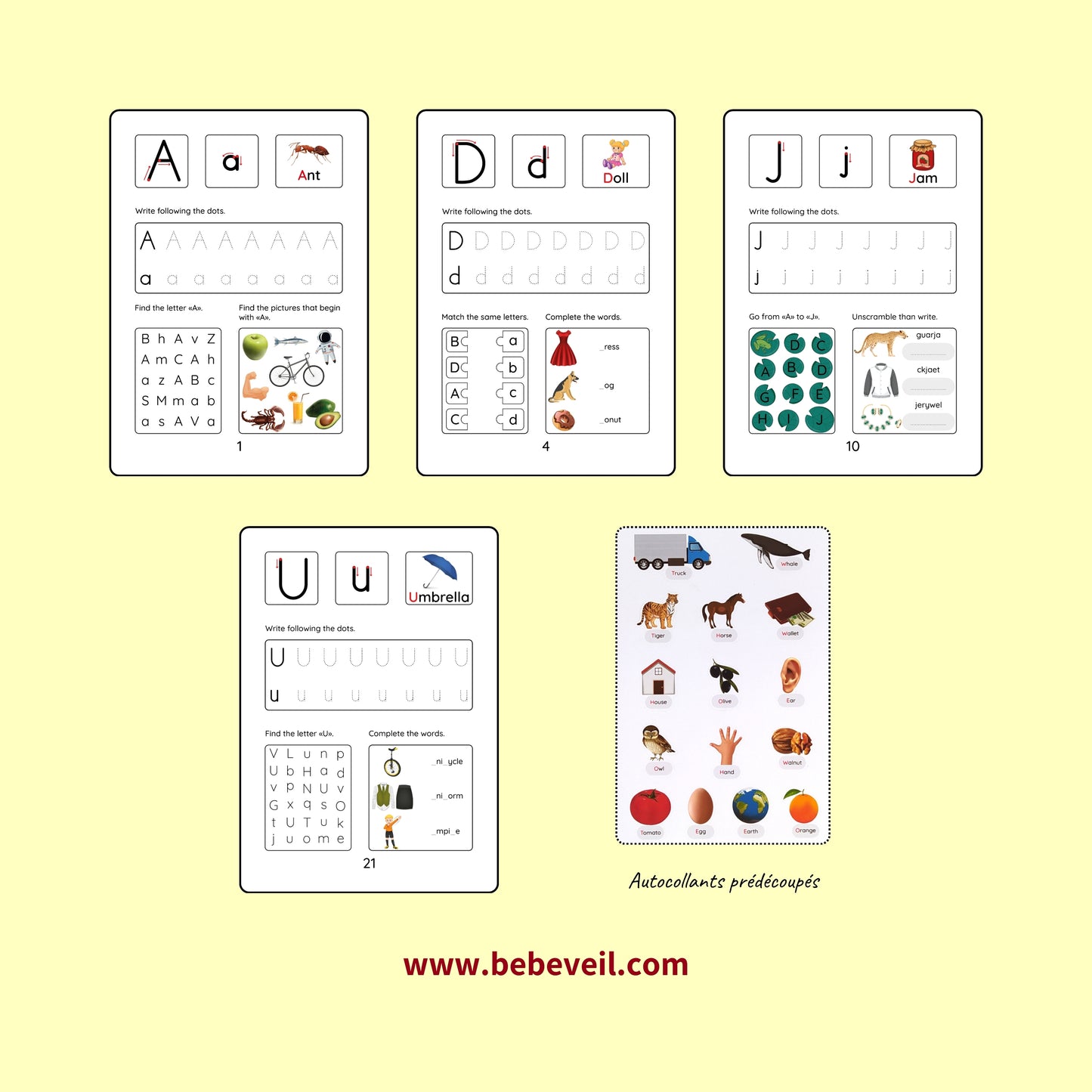 Mon livret Montessori de l'alphabet anglais